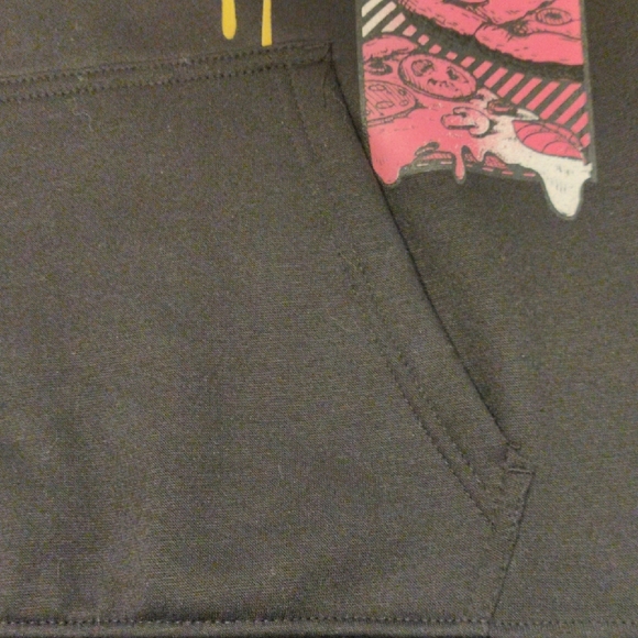 Black Graphic Sweater with Animated Character Design - Picture 6 of 14